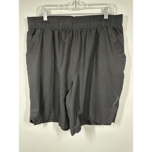 HEAD Shorts Mens XL Black Athletic Training Activewear Elastic Waist Pockets